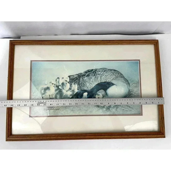 VTG Annette Hartzell Duck with Chicks Signed 257/950 1986 Signed Print Frame - Picture 5 of 10